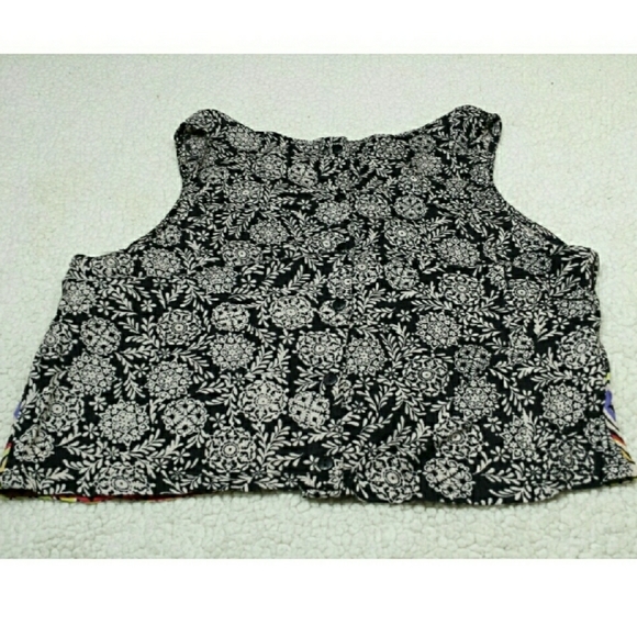 FOREVER 21 floral multi-color crop top size M - Picture 2 of 5